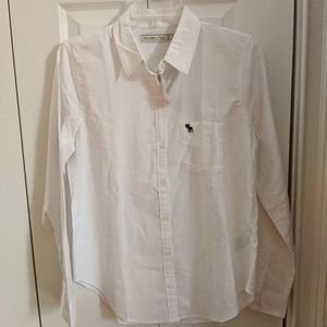 A&F White Button Down Shirt